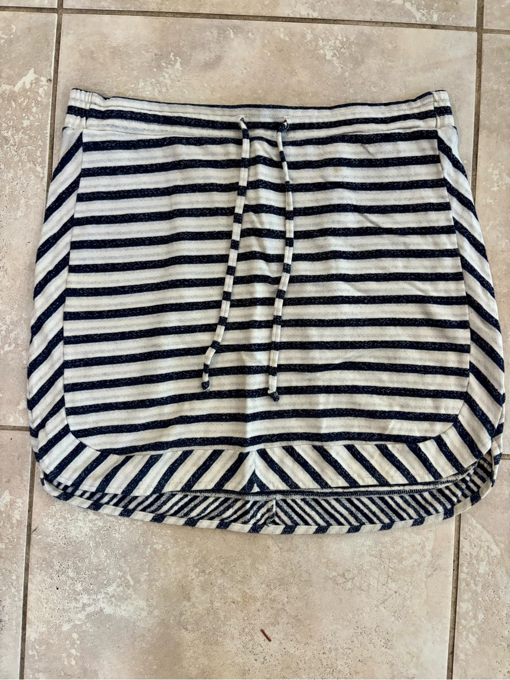 Striped Navy and White Drawstring Women’s Skirt